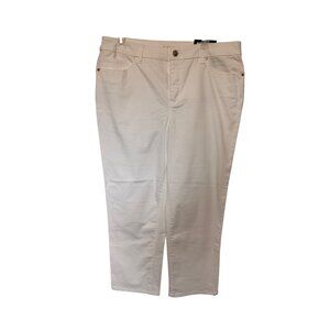 NWT Chico's The So Lifting Crop Pants Winter White Brushed Cotton 2 (12)